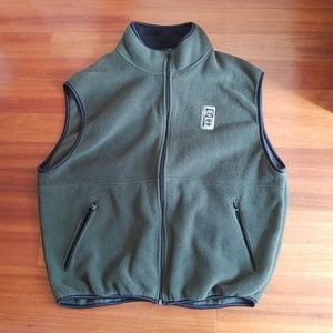 Timberland green fleece vest. LARGE.